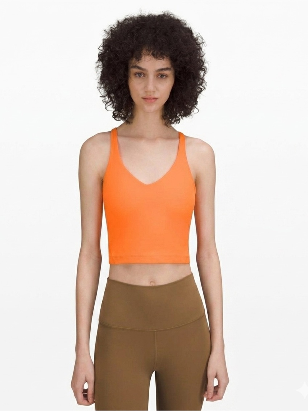 Lululemon Align Tank Top Size 8 Orange Soda Light Support A/B Cup
